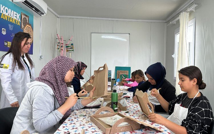 Hatay’da KOMEK kursiyerleri üretiyor