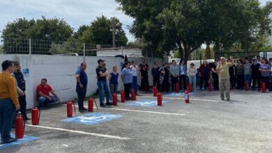 Bodrum’da belediye personeline temel yangın eğitimi