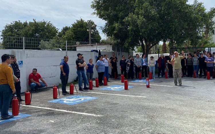 Bodrum’da belediye personeline temel yangın eğitimi