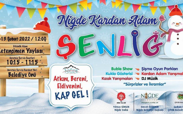 Ketençimen Yaylası’nda kardam adam şenliği