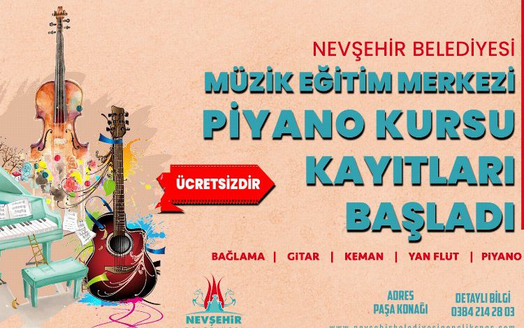 Nevşehir’de müzik kurs kayıtları sürüyor