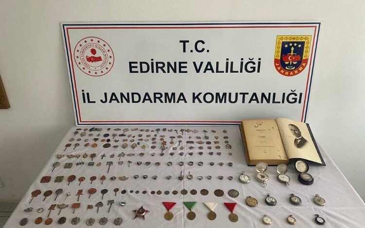 Edirne Jandarması’ndan Uzunköprü’de tarihi eser operasyonu