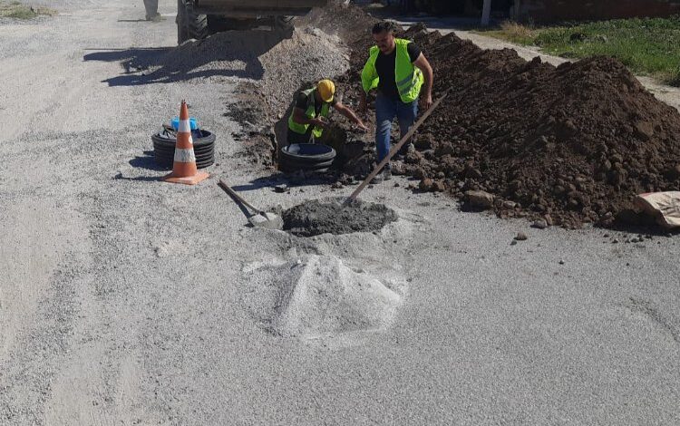Manisa Akhisar’da ek yağmur suyu hattı tamamlandı