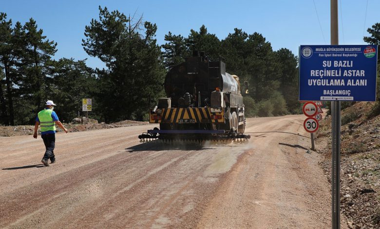 Muğla’da yeni model asfalt denemesi Muğla’da yeni model asfalt denemesi