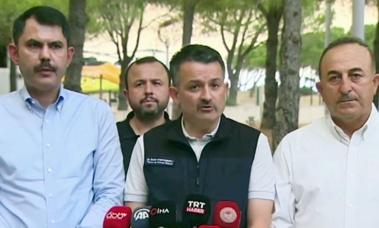 Bakanlar yangın bölgesinde