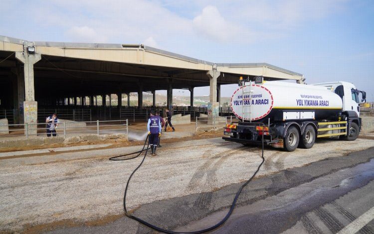 Şap hastalığına karşı Diyarbakır’da dezenfekte Şap hastalığına karşı Diyarbakır’da dezenfekte