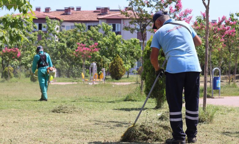 İzmit’te yeşil alanlara bakım