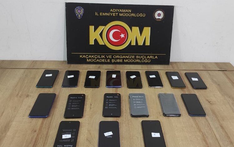 Adıyaman’da kaçak cep telefonları ele geçirildi