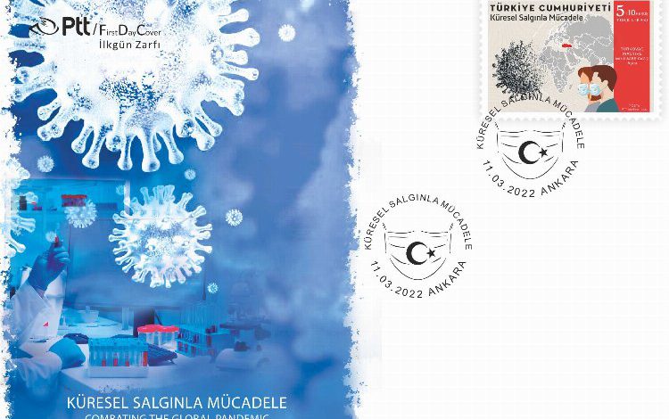 Küresel salgınla mücadele PTT pul ve zarflarında