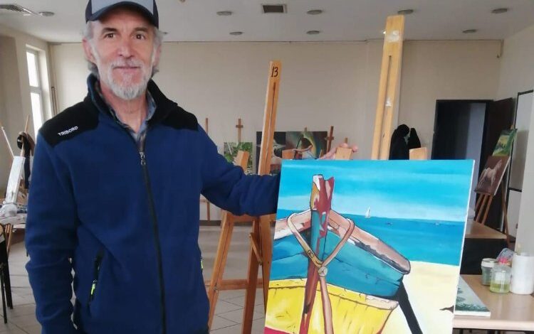 Yağlı boya tablosunu depremzedeler için satışa çıkardı