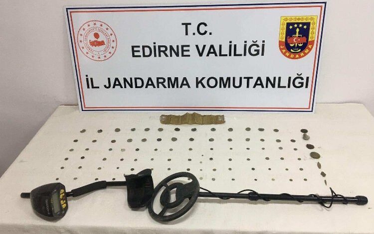Edirne’de 93 adet sikke ele geçirildi
