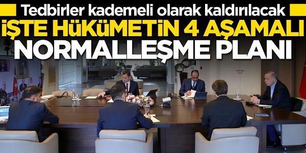 Hükümetin 4 aşamalı normalleşme planı