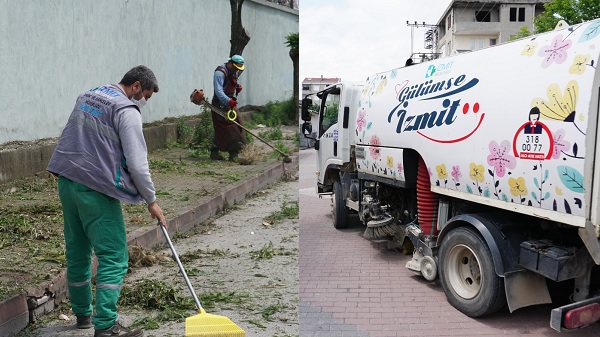 Sanayi Mahallesi’nde 3 farklı ekiple hummalı çalışma Sanayi Mahallesi’nde 3 farklı ekiple hummalı çalışma