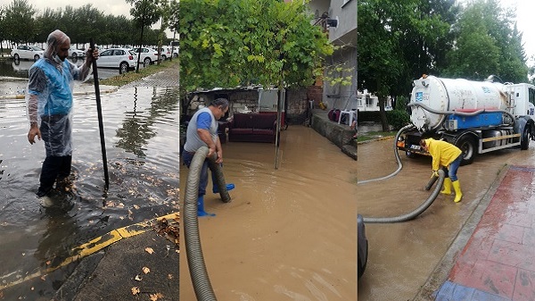 İzmit’te metrekareye 2 saatte 62 kg yağış düştü