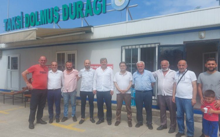 Saltuk Deniz taksi-dolmuş esnafını ziyaret etti Saltuk Deniz taksi-dolmuş esnafını ziyaret etti