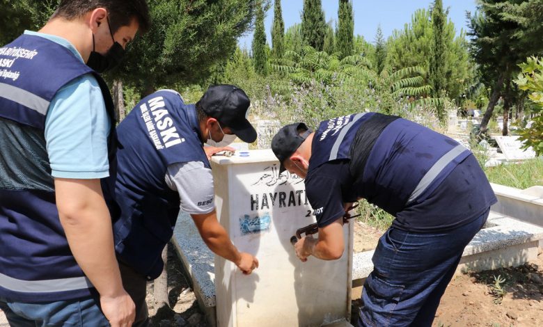 MASKİ mezarlık çeşmelerine özel bakım yaptı MASKİ mezarlık çeşmelerine özel bakım yaptı
