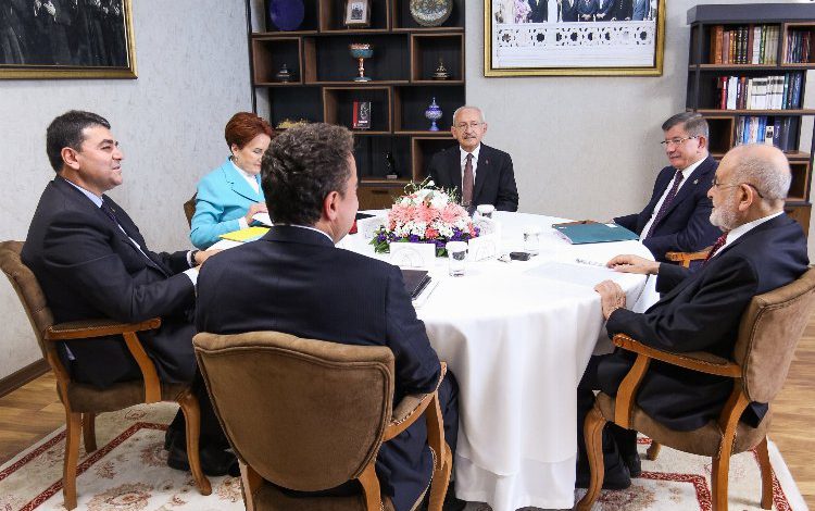 Altılı masa 6. kez görüştü Altılı masa 6. kez görüştü