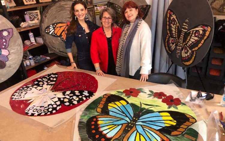 16 farklı kelebek mozaiği  Gaziantep Üniversitesi meydanında görücüye çıktı