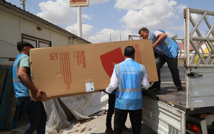 Gaziantep’te ev eşyaları ilk sahiplerine ulaştı