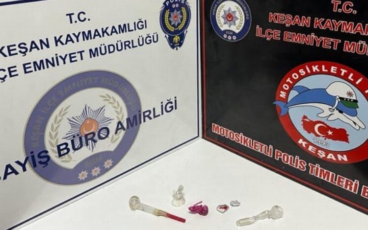 Keşan’da uyuşturucu operasyonunda 3 gözaltı
