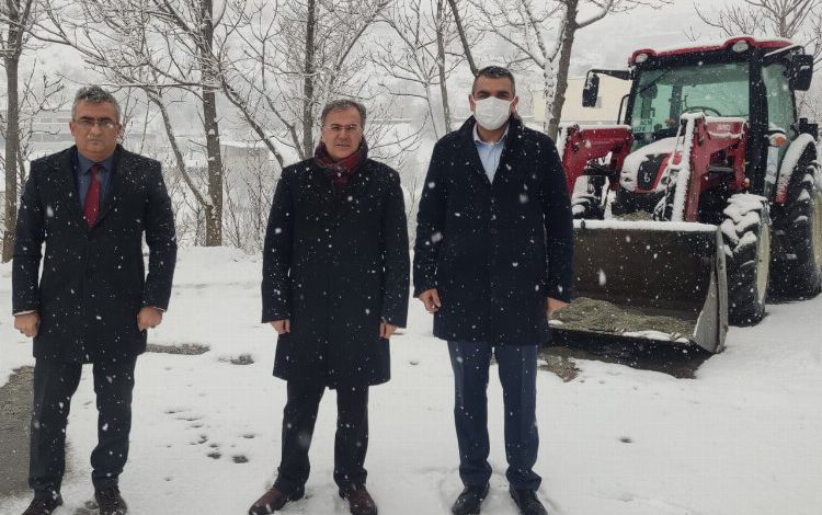Kayseri Hacılar’da kar mesaisi sürüyor Kayseri Hacılar’da kar mesaisi sürüyor