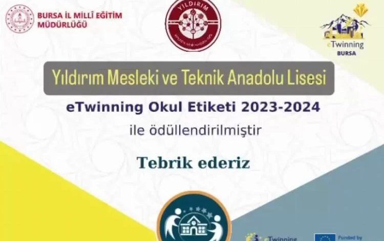 Yıldırım MTAL’ye eTwinning’den ödül