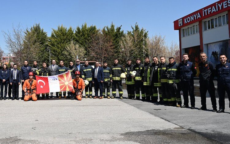 Konya Makedonyalı itfaiyecileri eğitti