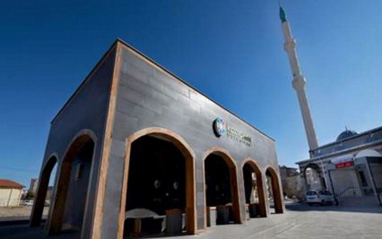 Kayseri Kocasinan Belediyesi 5 yılda 12 adet tek tip kemerli şadırvan yaptı Kayseri Kocasinan Belediyesi 5 yılda 12 adet tek tip kemerli şadırvan yaptı