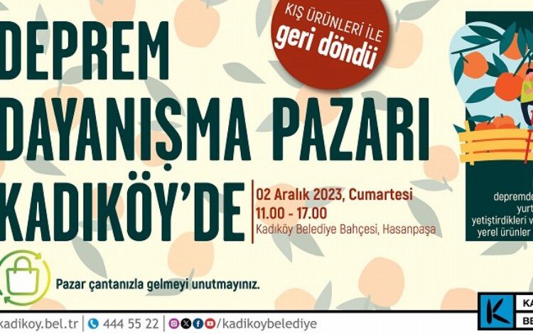 İstanbul Kadıköy’de deprem dayanışma pazarı İstanbul Kadıköy’de deprem dayanışma pazarı