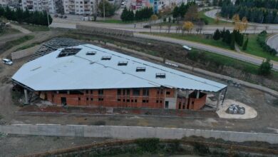 Yeni Gölcük terminalinde çatı imalatı tamam