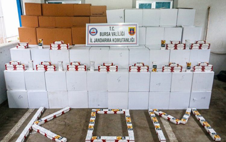 Bursa’da jandarma yüz binlerce kaçak makarona el koydu Bursa’da jandarma yüz binlerce kaçak makarona el koydu
