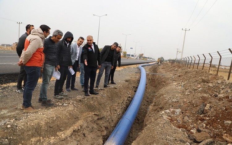 Mardin yoluna yeni içme suyu hattı