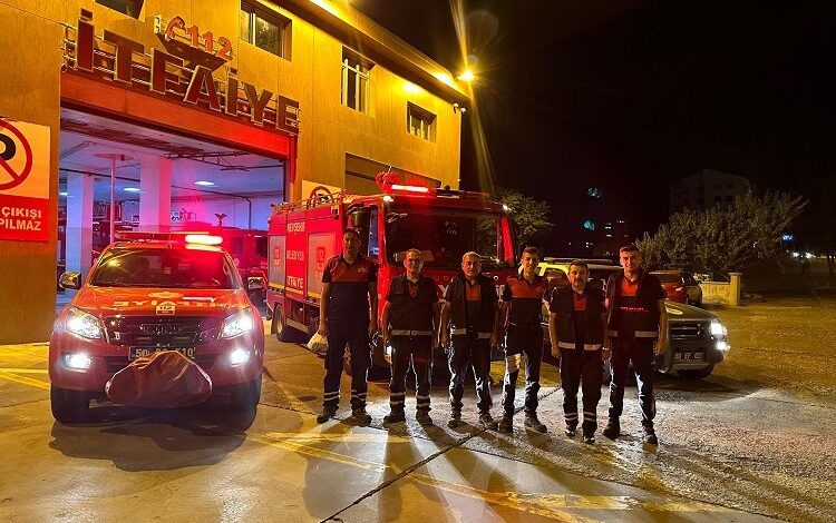 Nevşehir itfaiyesi Kemer’e gitti