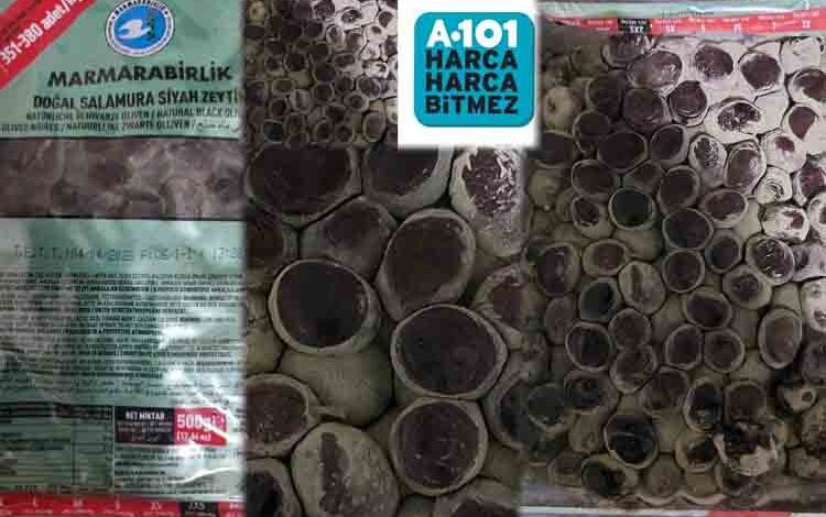 A101’den aldığı Marmarabirlik zeytini küflü çıktı