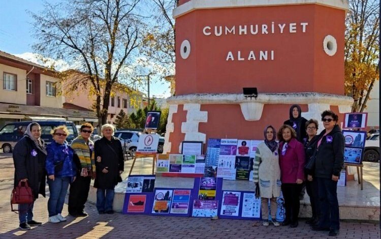 Bursa Yenişehir’de kadına şiddete dikkat çekildi