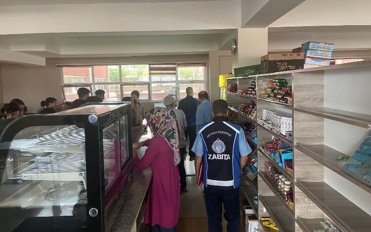 Mardin Artuklu zabıtası kantin denetiminde Mardin Artuklu zabıtası kantin denetiminde