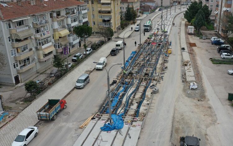 Kuruçeşme tramvayda ray imalatı tamamlandı