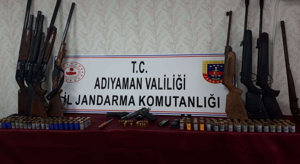 Adıyaman Kahta’da silah operasyonu