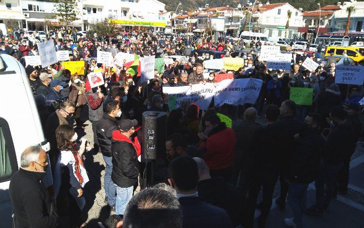 Marmaris halkından zamlara tepki Marmaris halkından zamlara tepki