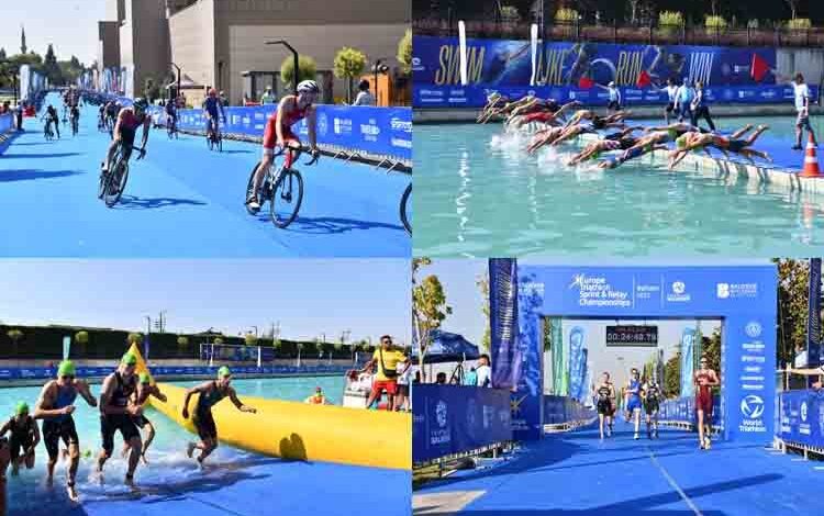 Triatlon şampiyonası nefes kesiyor