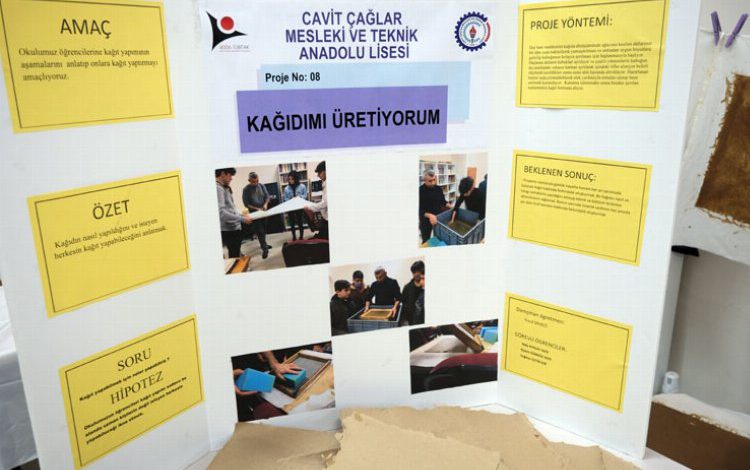 TÜBİTAK Fuarı’nda kağıt üretimi ilgi gördü
