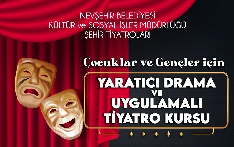 Nevşehir’de yaratıcı drama ve tiyatro kursunda kayıt zamanı