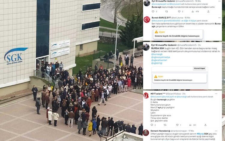 EYT’lilerin Bursa SGK isyanı: “Kaplumbağa hızında bir sistem…” EYT’lilerin Bursa SGK isyanı: “Kaplumbağa hızında bir sistem…”