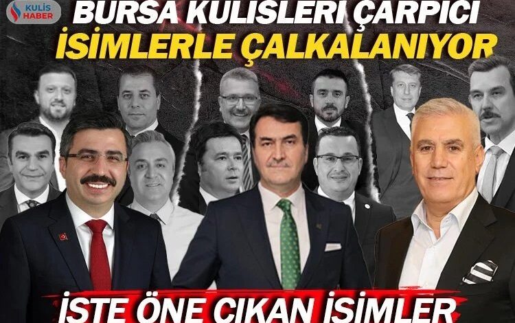 Bursa’nın kimler hangi ilçeden belediye başkan adayı olacak? Kulisler çarpıcı isimlerle çalkalanıyor Bursa’nın kimler hangi ilçeden belediye başkan adayı olacak? Kulisler çarpıcı isimlerle çalkalanıyor