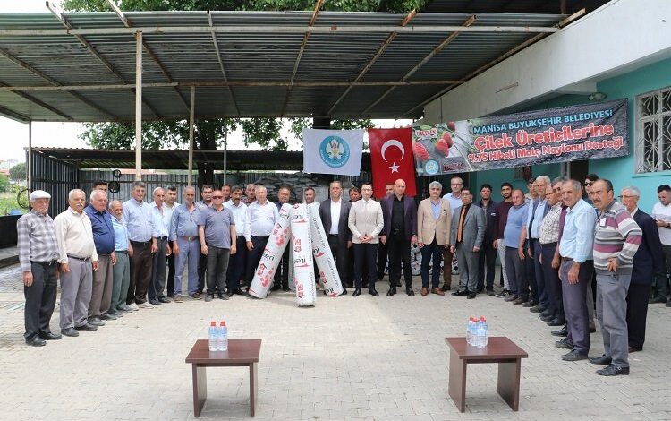 Manisa Büyükşehir’den çilek üretimine destek Manisa Büyükşehir’den çilek üretimine destek