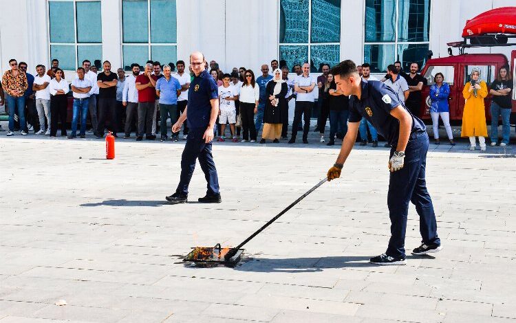 Malatya’da MASKİ personeline yangın eğitimi Malatya’da MASKİ personeline yangın eğitimi