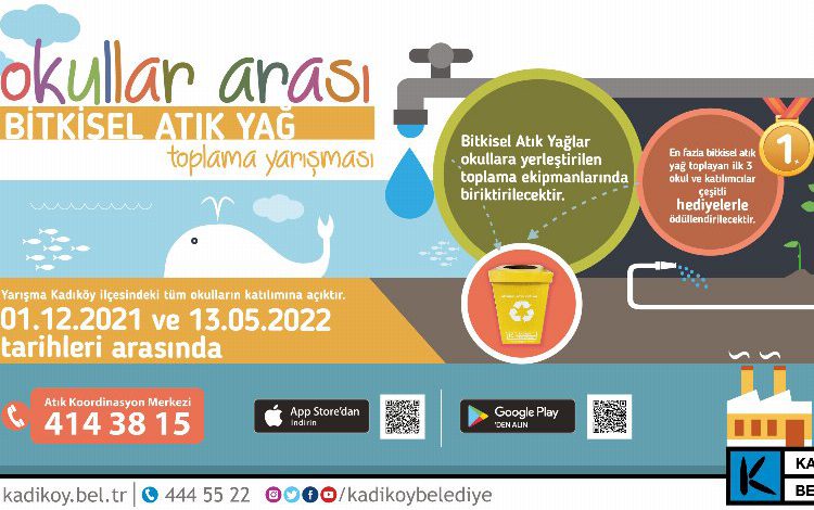 Kadıköy’de okullarda bitkisel atık yağ toplama yarışması