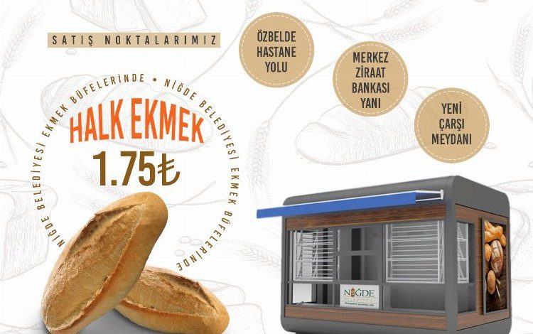 Niğde Belediye ekmek büfeleri hizmete girdi Niğde Belediye ekmek büfeleri hizmete girdi