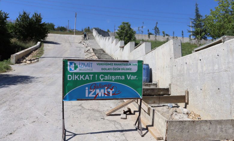 İzmit Tepeköy’e yeni merdiven İzmit Tepeköy’e yeni merdiven