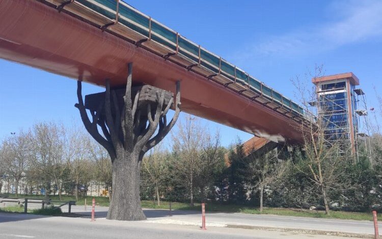 Ormanya yaya üstgeçidi tamamlanıyor Ormanya yaya üstgeçidi tamamlanıyor